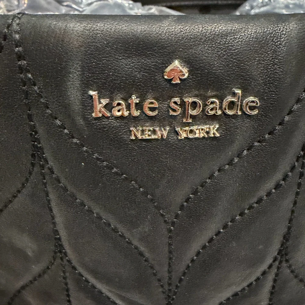 Kate Spade Black Meena Blair Quilted Shoulder Bag with Gold Chain - Picture 5 of 11